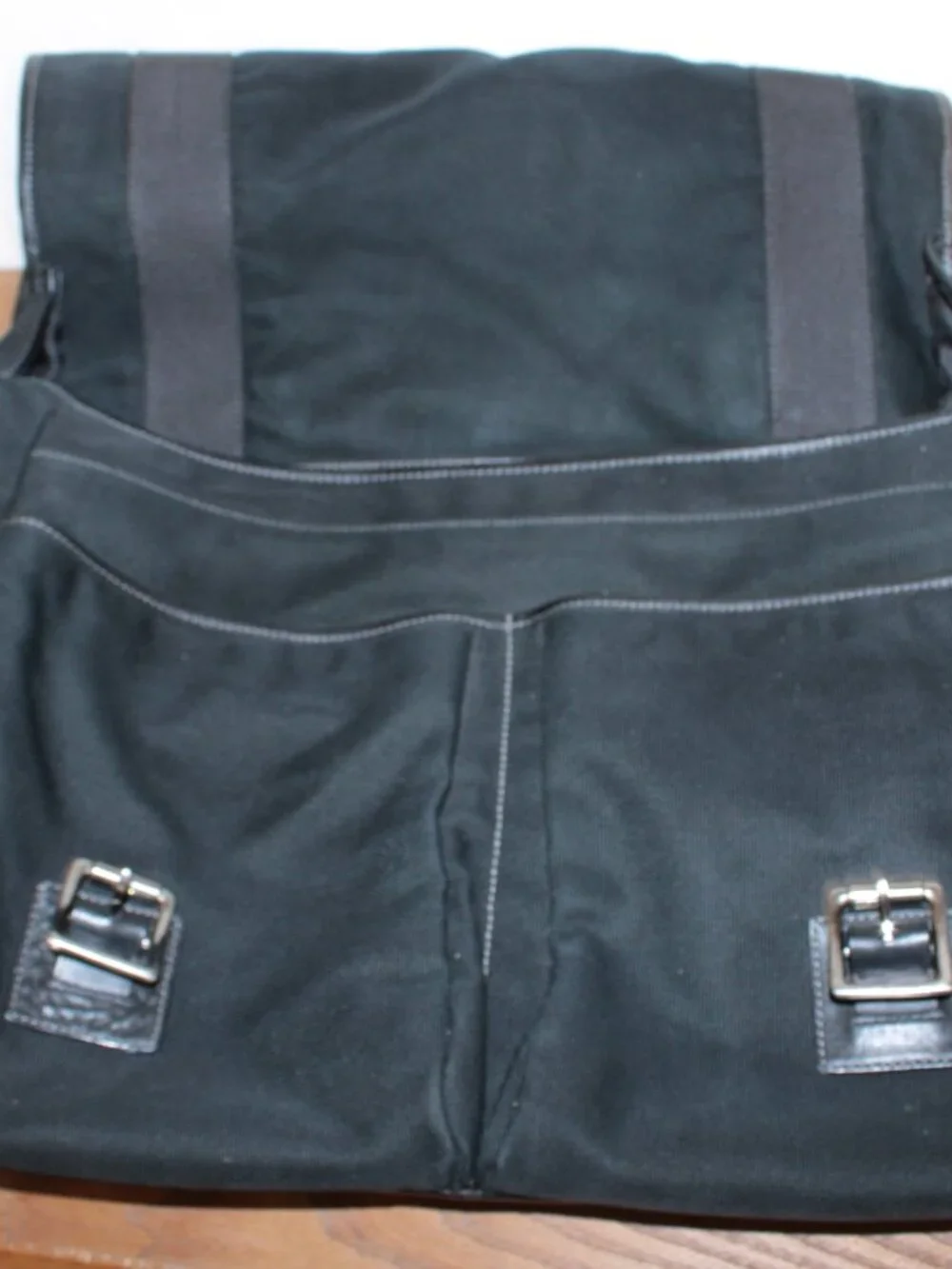Coach Black Canvas & Leather Briefcase Messenger Bag